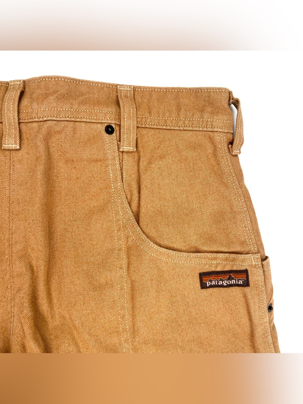 Patagonia Iron Forge Double Knee Pants Men's 32X33 Brown Hemp Canvas Work Wear - Picture 12 of 15